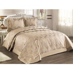 Покрывало Karna жаккард стеганое Venesia 260x260 +2 наволочки 50x70+5 (2972)
