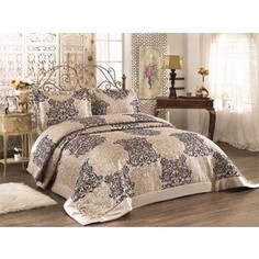 Покрывало Karna жаккард стеганое Harmonia 260x260 +2 наволочки 50x70+5 (2976)