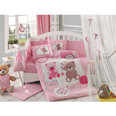 Комплект детского постельного белья Hobby home collection с одеялом поплин PONPON, розовый, 100% Хлопок