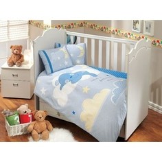 Комплект детского постельного белья Hobby home collection поплин SLEEPER, голубое, 100% Хлопок