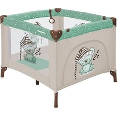 Манеж Lorelli Play station Бежево-зеленый / Beige&Green Sleeping Bear 1802