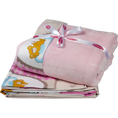 Комплект детского постельного белья Hobby home collection поплин с покрывалом BAMBAM, розовый, 100% Хлопок, Покрывало - 100% Полиэстер