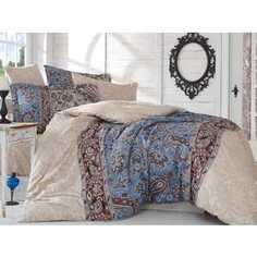 Комплект постельного белья Hobby home collection 1,5 сп, сатин, Caterina, коричневый (1607000139)