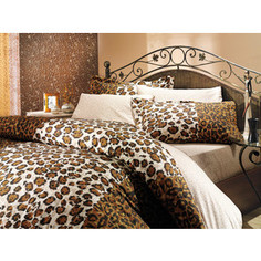 Комплект постельного белья Hobby home collection 1,5 сп, поплин, Adriana, коричневый (1501000022)