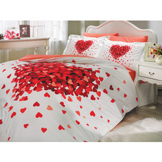 Комплект постельного белья Hobby home collection Евро, поплин, Juana, красный (1501000115)