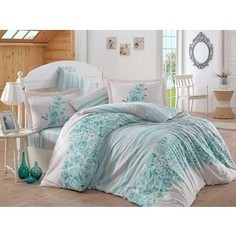 Комплект постельного белья Hobby home collection Евро, сатин, Serena бирюзовый (1501001372)
