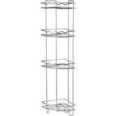 Полка для ванной комнаты Swensa 23x23x96 см 4 яруса, хром (SWR-074)