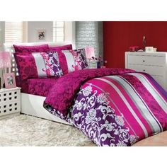 Комплект постельного белья Hobby home collection Семейный, сатин, Oriental, фуксия (1501000997)
