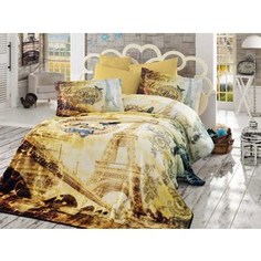 Комплект постельного белья Hobby home collection Евро, поплин 3D Vivaldi золотой