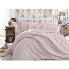 Комплект постельного белья Hobby home collection Семейный, сатин-жаккард Stripe нежно-розовый (1501001640)