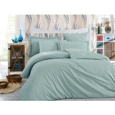 Комплект постельного белья Hobby home collection Семейный, сатин-жаккард, Stripe минт (1501001642)