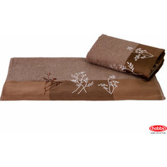 Полотенце Hobby home collection Flora 70x140 см коричневый (1501001064)