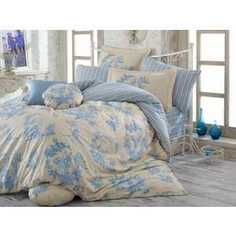 Комплект постельного белья Hobby home collection 1,5 сп, поплин, Vanessa, синий (1501001100)