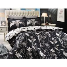 Комплект постельного белья Hobby home collection 1,5 сп, поплин, Clarinda, черный (1501000086)