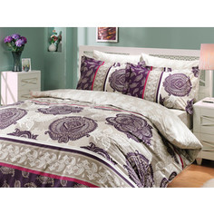 Комплект постельного белья Hobby home collection Евро, поплин, Arella, фиолетовый (1501000048)