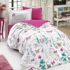 Комплект постельного белья Hobby home collection 1,5 сп, поплин, Rossella фуксия (1501001802)
