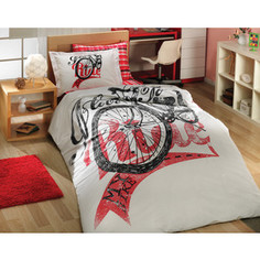 Комплект постельного белья Hobby home collection 1,5 сп, поплин, Trella, красный (1501000188)