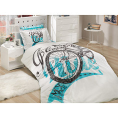 Комплект постельного белья Hobby home collection 1,5 сп, поплин, Trella, зеленый (1501000189)