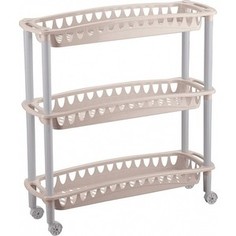 Этажерка Бытпласт узкая ДЖУЛИЯ 3 полки 590Х180Х610мм