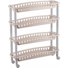 Этажерка Бытпласт узкая ДЖУЛИЯ 4 полки 590Х180Х730мм