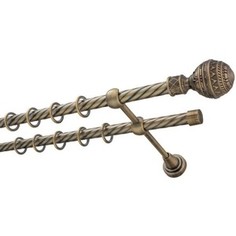 Карниз DDA витой 16 мм двойной Золото антик 2.0