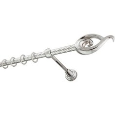 Карниз DDA витой 16 мм одинарный Хром глянец 2.0