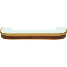 Карниз потолочный пластиковый DDA Поворот Греция трехрядный орех бежевый 4.0