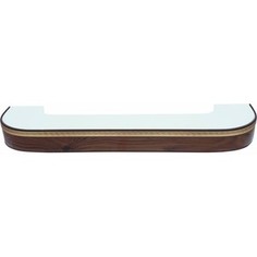 Карниз потолочный пластиковый DDA Поворот Греция двухрядный орех тёмный 3.6