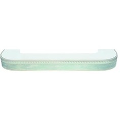 Карниз потолочный пластиковый DDA Поворот Греция двухрядный мрамор хром 4.0