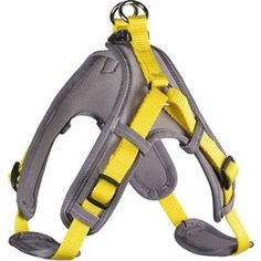 Шлейка Hunter Harness Neopren Vario Quick M (55-70см) нейлон/неопрен желтая/бежевая для собак