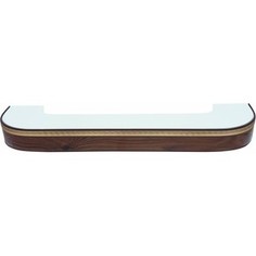 Карниз потолочный пластиковый DDA Поворот Греция трехрядный орех тёмный 1.8