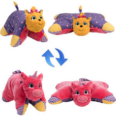 Мягкая игрушка 1Toy Подушка Вывернушка 2в1,Лавандовый Единорог-Щенок Йорк (Т12045)