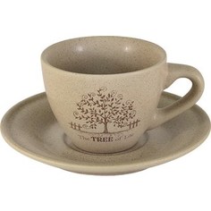 Чашка с блюдцем Terracotta Дерево жизни (TLY314S2-TL-AL)