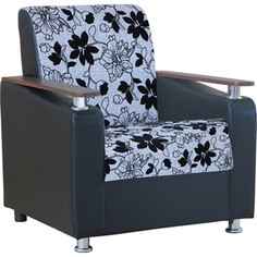 Кресло Шарм-Дизайн Мелодия ДП №1 шенилл серый цветы
