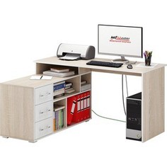 Стол Мастер Краст-02 (дуб сонома/белый) МСТ-УСК-02-ДС-БТ-02