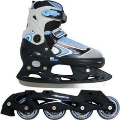 Коньки со сменным шасси Action PW-223B-1 р. 40-43 (серый/голубой) Action!