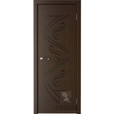 Дверь VERDA Вега глухая фрезерованная 2000х700 шпон Венге