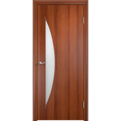 Дверь VERDA Тип С-6(о) остекленная 1900х600 МДФ финиш-пленка Итальянский орех