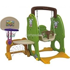 Игровой комплекс QIAOQIAO Зайка столик+футбольные ворота+качели+баскетбольное кольцо (QQ520)