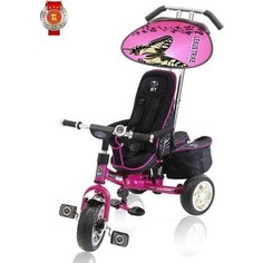 Велосипед трехколесный Lexus Trike original RT NEXT Deluxe высокая спинка розовый