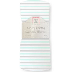 Пеленка детская тонкая SwaddleDesigns Маркизет Simple Stripes Pstl SeaCrystal