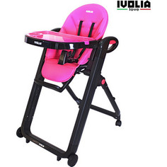 Стульчик для кормления Ivolia LOVE 02 4 колеса pink