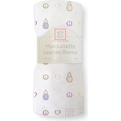 Пеленка детская тонкая SwaddleDesigns Маркизет VB Peace Love SW (SD-132VB)