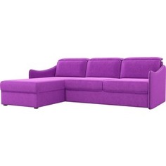 Диван угловой Лига Диванов Скарлетт вельвет фиолетовый левый угол