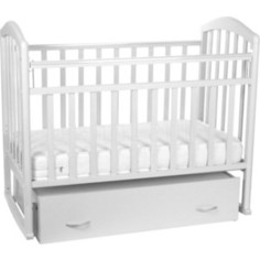 Кроватка Антел Алита-4 поперечный маятник/закрытый ящик белый