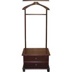 Вешалка костюмная с ящиками на колесах Мебелик В 23Н средне-коричневый