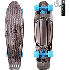 RT 402H-Bb Скейтборд Big Fishskateboard metallic 27 винил 68,6х19 с сумкой BLACK BRONZAT/blue