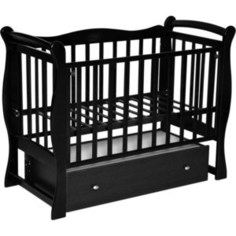 Кроватка Антел Северянка 1 автостенка, ящик, маятник поперечного качания шоколад Северянка 1_шоколад