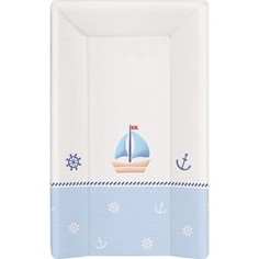 Матраc пеленальный Ceba Baby 70 см с изголовьем на кровать 120*60 см Marine white-blue W-201-010-009