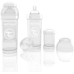 Twistshake Антиколиковая бутылочка для кормления 260 мл. Белая (780012)